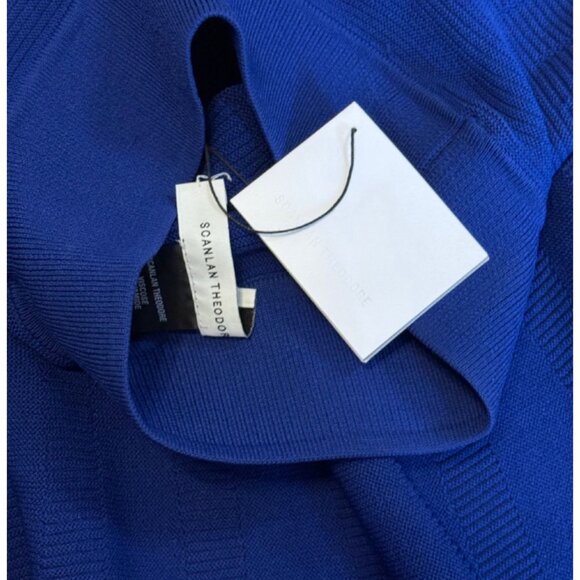 SCANLAN THEODORE Crepe Knit Cobalt Blue Circle Skirt $450 NWT S - Picture 2 of 4